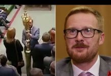 The extraordinary moment Labour MP Lloyd Russell-Moyle picks up the mace