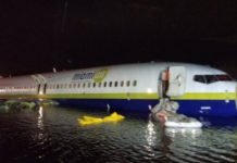 Florida plane crash: Boeing 737 skids off runway at Jacksonville military base and into river Florida plane crash
