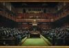 Banksy’s ‘Devolved Parliament’ of chimps to be auctioned before Brexit day