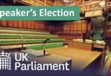 Result of the First Ballot for Speaker of the House of Commons